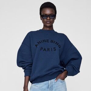 Anine Bing Jaci Sweatshirt Paris size Small NWT